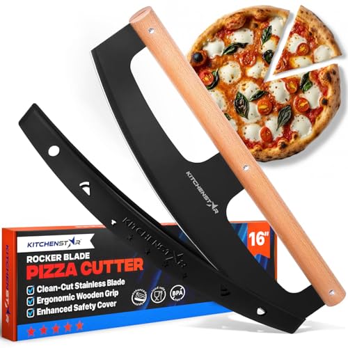 16 Inch Pizza Cutter Rocker Blade (Black / 16 Inch)