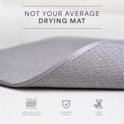 Dish Drying Mat (Grey / 18" x 24")