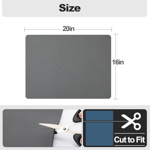 Dish Drying Mat for Kitchen Counter (Dark Gray / 16" x 20")