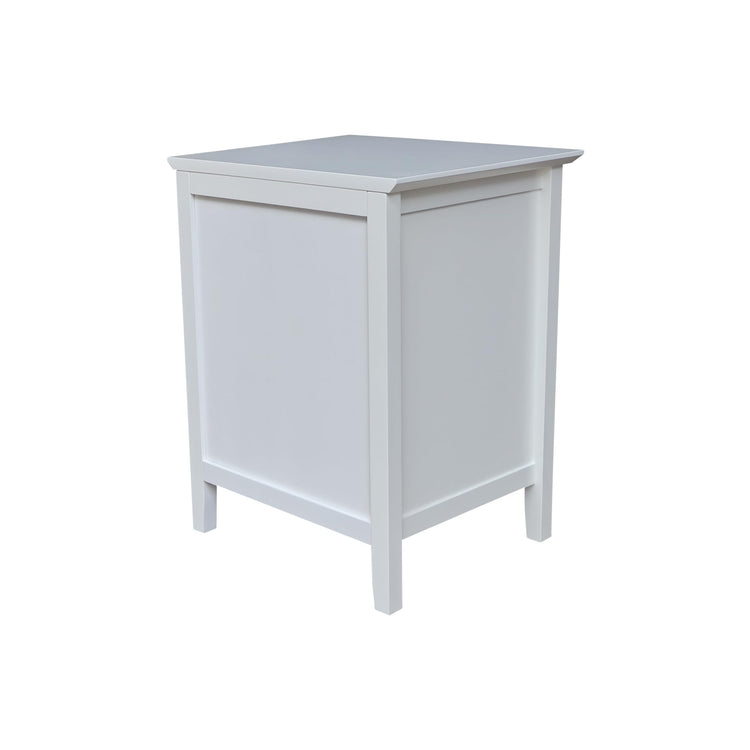 International Concepts Solid Wood Bedroom Nightstand with 3 Drawers in White (White)