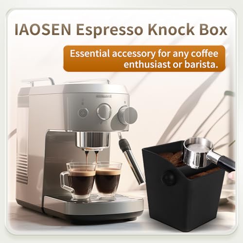 Knock Box Square High Sidewall Design Espresso Knock Box Shock (Square Knock Box)