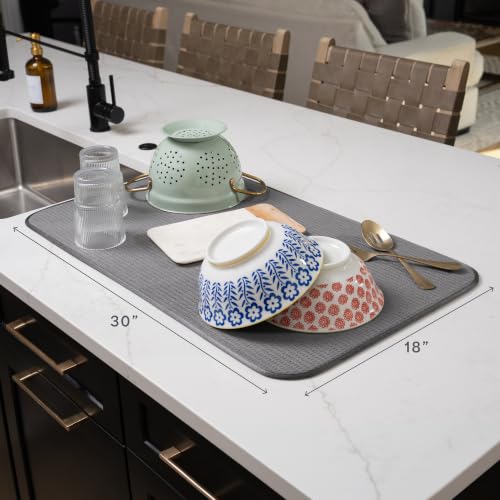 Dish Drying Mat (Charcoal / 18" x 30")