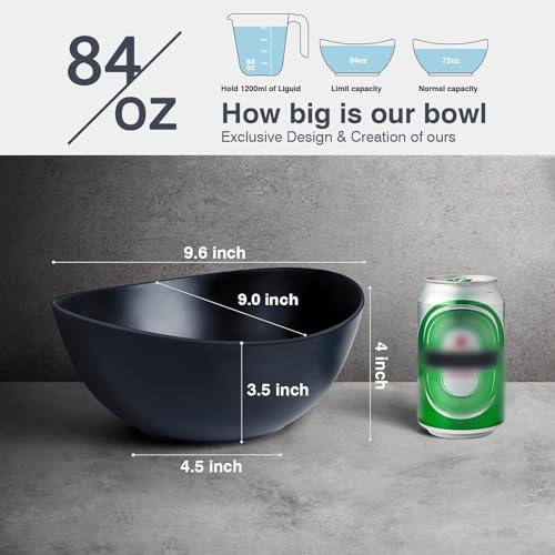 9.6'' Serving Bowls (9.6 inches / Matte Black)