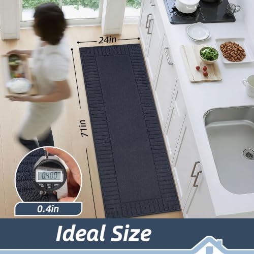Kitchen Rugs 24"x71" (Blue / 24" X 71" (Rectangular))