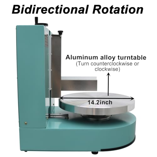 6 14" Cake Frosting Machine Smoothing Tool Stainless Steel 110V (6-14inch / green)