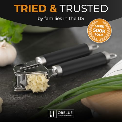 Garlic Press and Peeler Set (Boundless Black)
