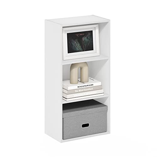Luder 3 Tier Open Shelf Bookcase (White / 3-Tier, 9.3 x 16 x 31.4)
