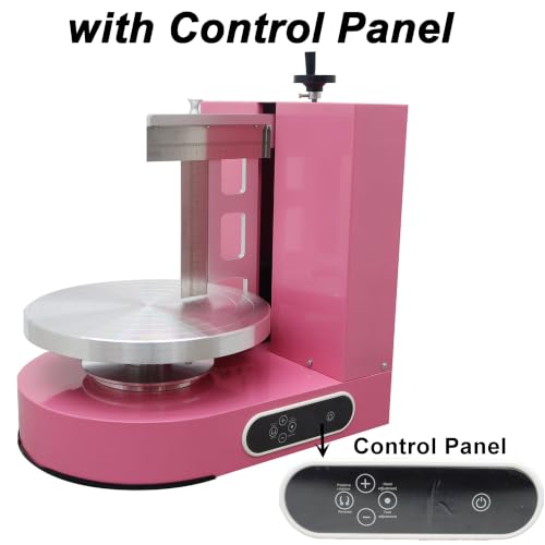 Electric Cake Frosting & Smoothing Machine Stainless Steel 110V (4-12inch / Pink)