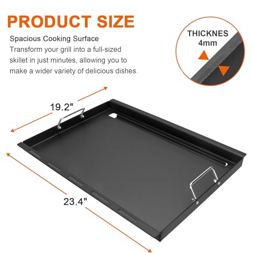 Full Size Griddle Insert for Weber Summit 400 Grills (67550G / 23.4"x19.2")