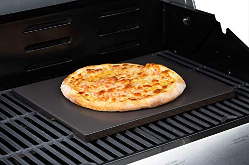 15" x 12" Black Glazed Pizza Stone (15" x 12" | Glazed Non-Stick)
