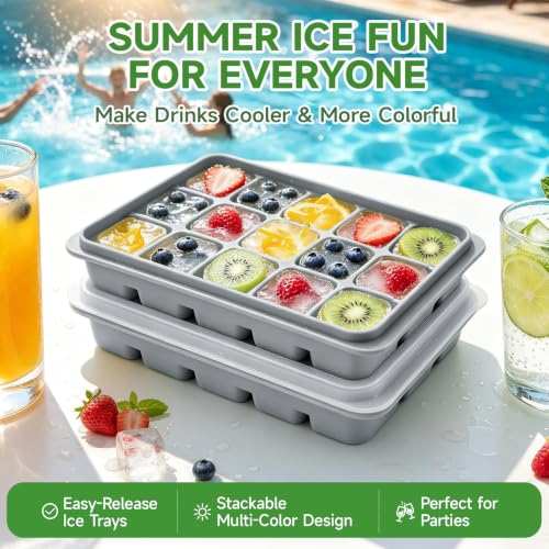 Ice Cube Trays Set of 2 (Snow Gray)
