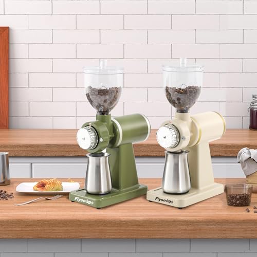 Electric Burr Coffee Grinder (Pea Green)