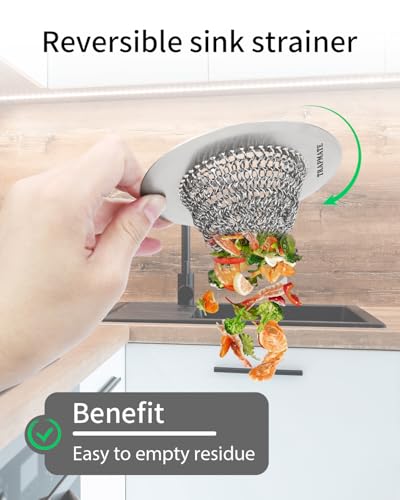 4 Pcs Kitchen Sink Drain Strainer (Silver Silver Silver Silver)
