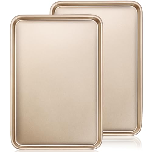 Baking Sheet Pan Set of 2 (15x10x1 inch Set / Champagne Gold)