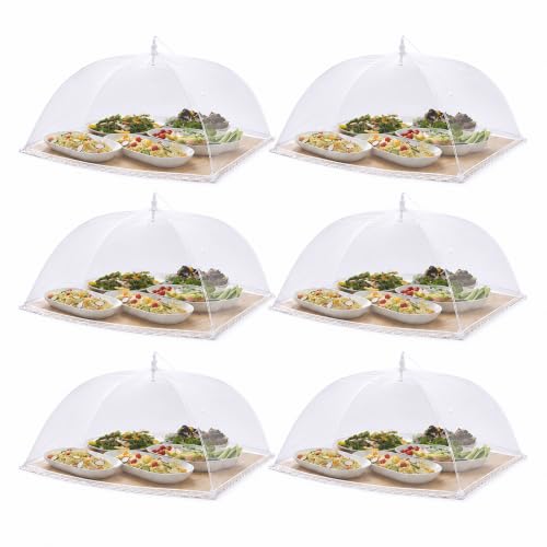 Pop Up Mesh Food Covers for Outdoors (6 Jumbo (39"x24"))