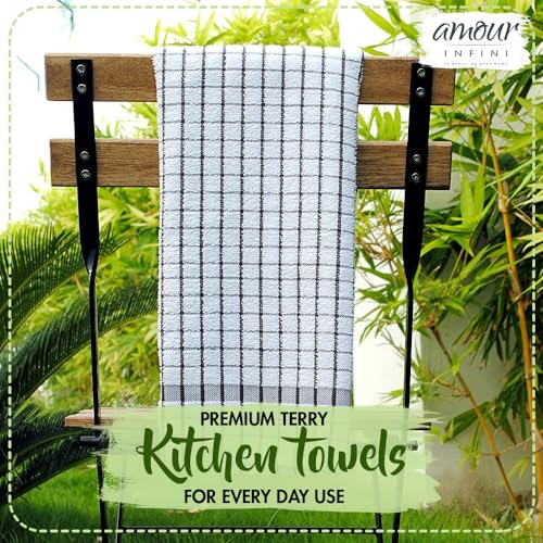 Kitchen Towels Set of 4 (Charcoal / 20 x 28 Inches - Set of 4)