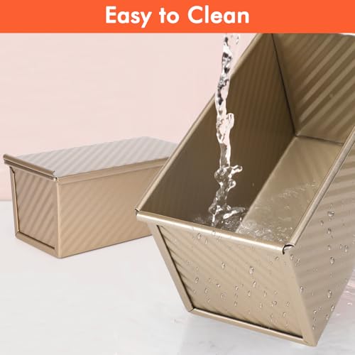Pullman Loaf Pan with Lid (Gold / 1lb+0.5lb)
