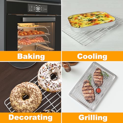 3 Tier Stackable Cooling Rack for Batch Cooling (10''x15.8''-3Tier / Silver)