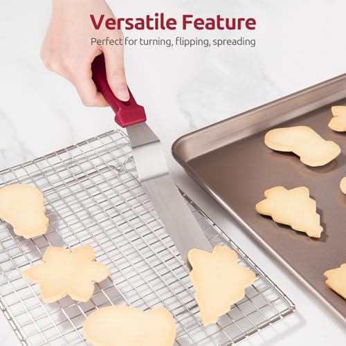 Offset Icing Spatula Set (Red (6", 8", 10"))