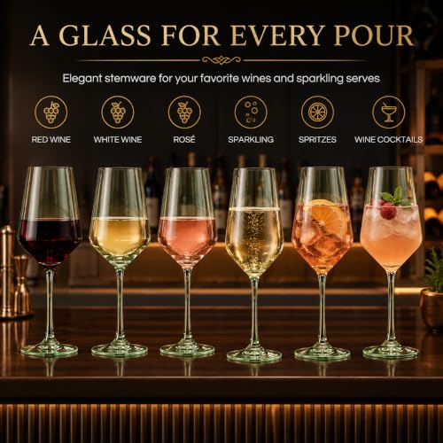 Green Colored Wine Glass Set (Mint Green)