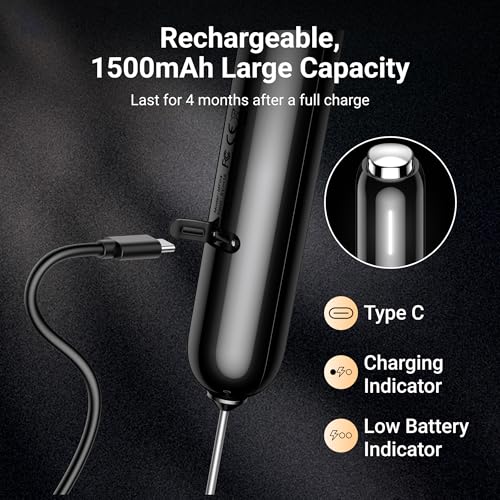 InstaWhisk Milk Frother with Variable Speed (Black / Rechargeable)