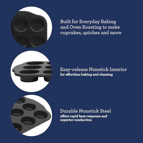 Teston 12 Cup Muffin Pan (12-Cup Muffin Pan / Matte Black)
