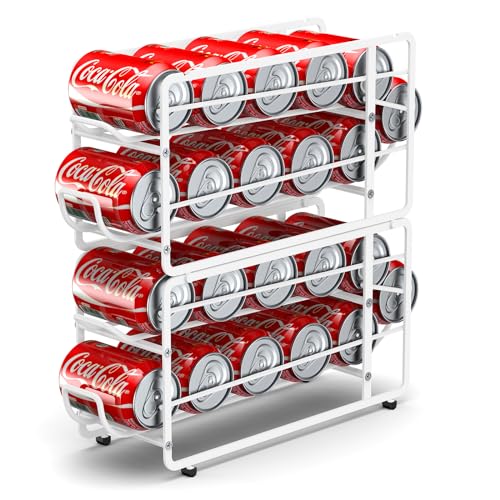Soda Can Organizer Storage Rack (White)