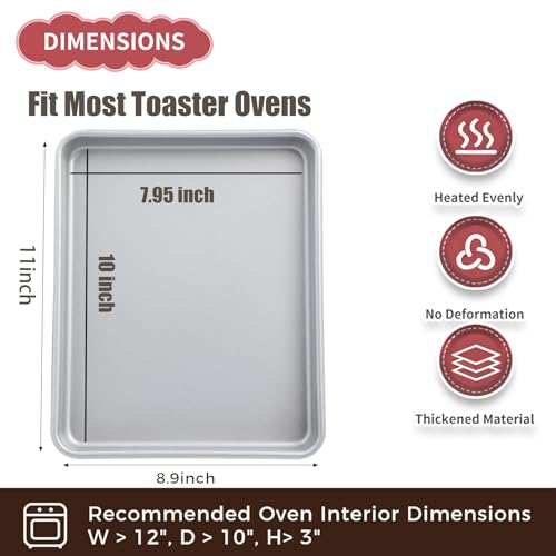 11 Inch Baking Sheet Pans (Silver-11*9*1 inch)