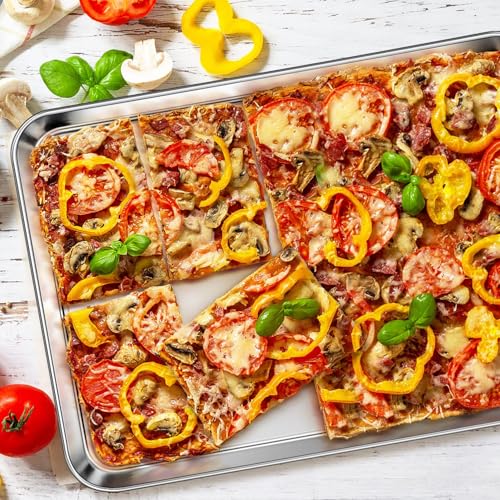 18x13 Inches Stainless Steel Baking Half Sheet Set of 2 (17.5x13x1)