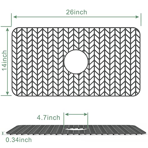 Silicone Protectors for Kitchen Sink (26"x 14" Center Drain)