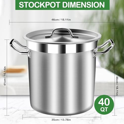 Large Soup Pot with Lid (40 Quarts)
