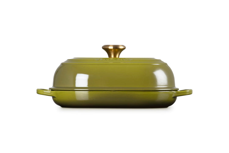 Enameled Cast Iron Oval Bread Oven (Oval Bread Oven / Olive)