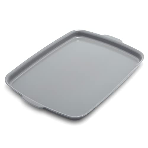 Premiere Ovenware Healthy Ceramic Nonstick 18" x 13" Half Rectangular Baking Pan (18" x 13" Half Sheet Pan / Gray)