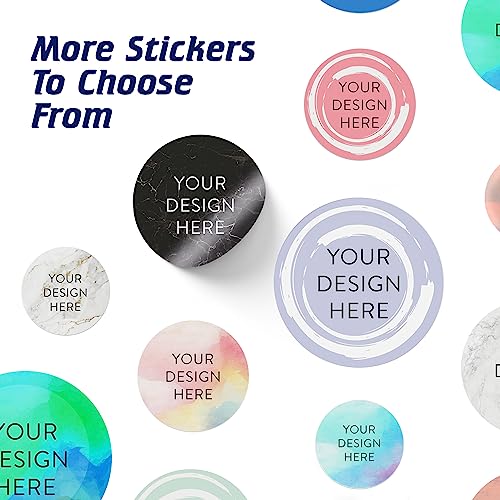 100 Custom Vinyl Stickers (Lavender Swirls / 6x6)