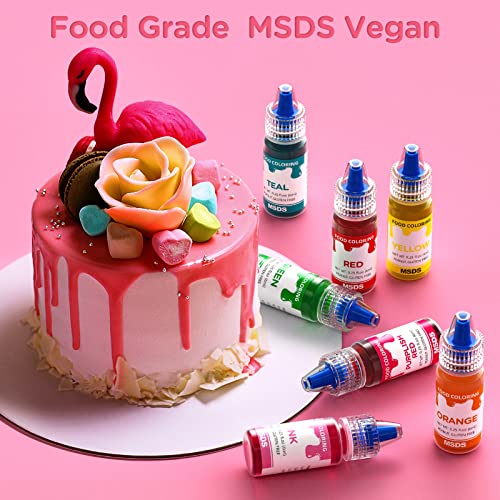 12 Color Food Coloring Set (Water Based - 12 Colors - 6ml)