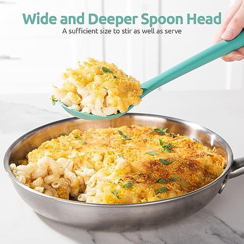 Silicone Slotted Spoon ((1) Aqua Sky)