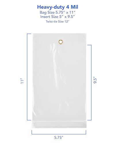 GPI 5.75" x 11" Reclosable Zip Bags with Bottom Hang (5.75" x 11)