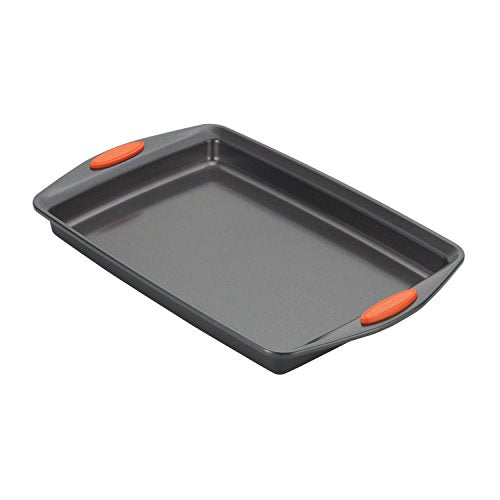 Yum o! Nonstick Bakeware Oven Lovin' Cookie Pan Set for Baking (Orange Grips)