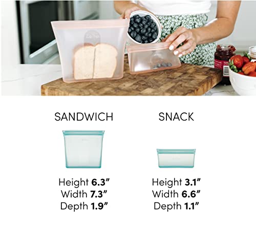 Reusable Food Storage Bags (Gray / 3 Bag Set)