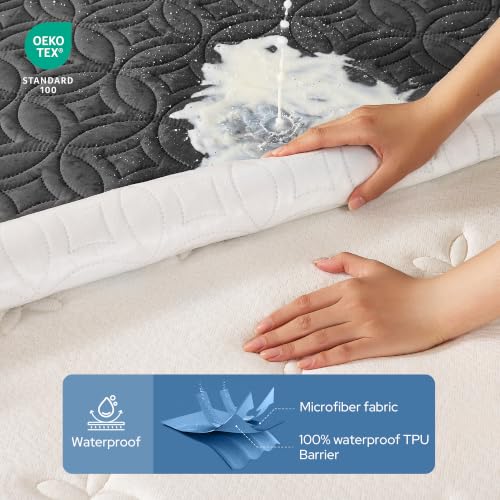 Waterproof Mattress Protector (1 Gray / Queen)