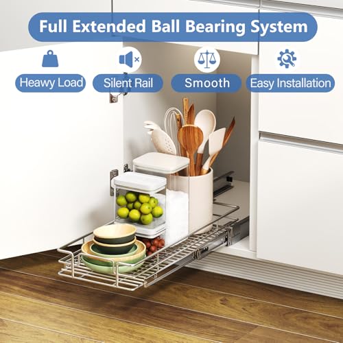 Pull Out Cabinet Organizer (1 Tier / 7½"W x 21½"D)