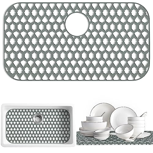 Silicone Kitchen Sink Protectors Mats (Gray (1 Pack))