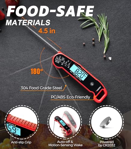 Professional Meat Thermometer Digital (Red)