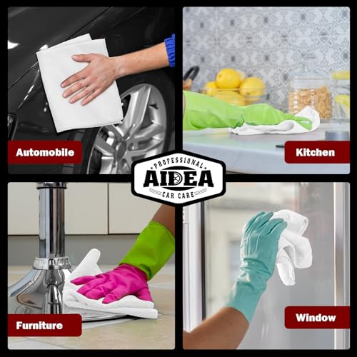 White Microfiber Cleaning Cloth 50PK (White / 50PK)