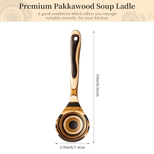 Pakkawood Deep Soup Ladles (1 PC Pakkawood Ladle)