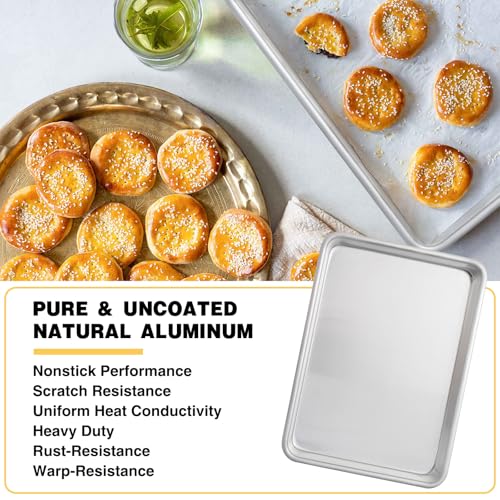Commercial Quality Baking Sheet Pan Set (13x9.5in)