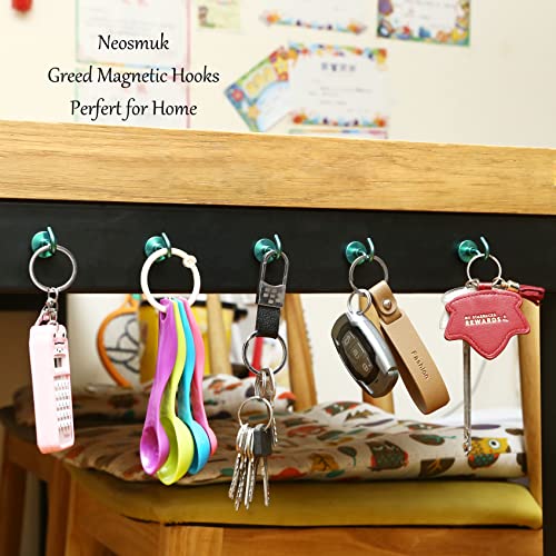 Magnetic Hooks (Green / 0.67 inches)
