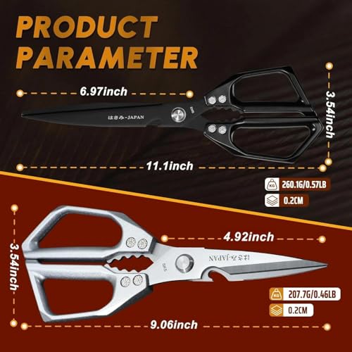 Kitchen Shears Set (Black & Silver)