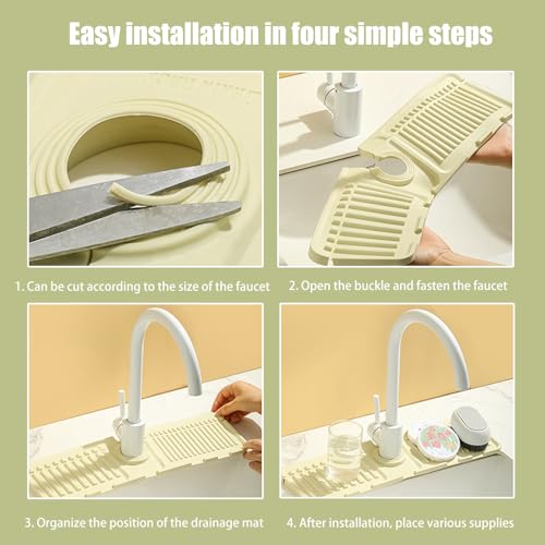 Faucet Mat for Kitchen Sink (Gray)