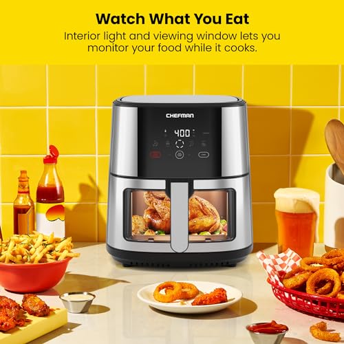 Easy View Air Fryer (8.0 Quarts / Stainless steel)